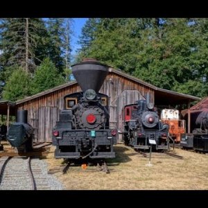 Locomotives at the BC Forest Discovery Centre, Cowichan Valley Railway
